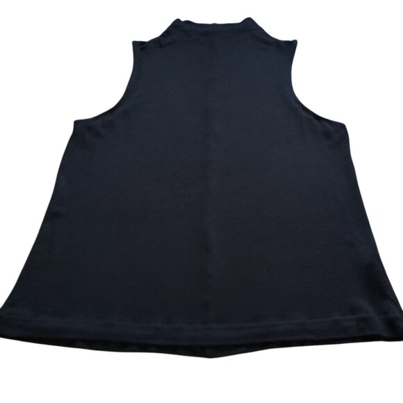Vince Black Mock Neck Sleeveless Top - Size L - Picture 6 of 10